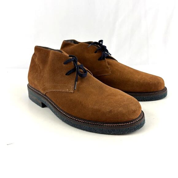 Donald J. Pliner Levi Chukka Boots Calf Suede Cognac Men's 8 M - Picture 6 of 14